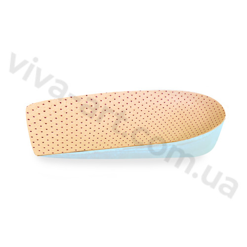 Підп'яточник гелевий покритий шкірою, комфортний для втомлених ніг, розмір на вибір, пара.